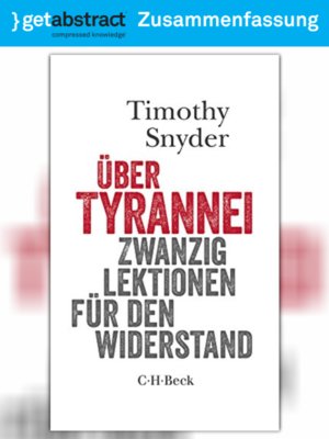 cover image of Über Tyrannei (Zusammenfassung)